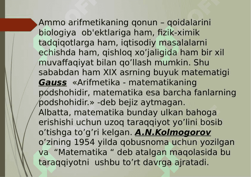 "Õzbekistonda  matematikaning kirib kelishi" 3