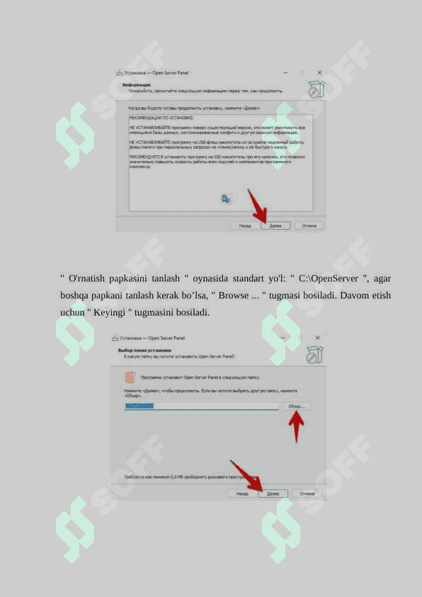 Open Server dasturini kompyuterga o’rnatish va sozlash 3