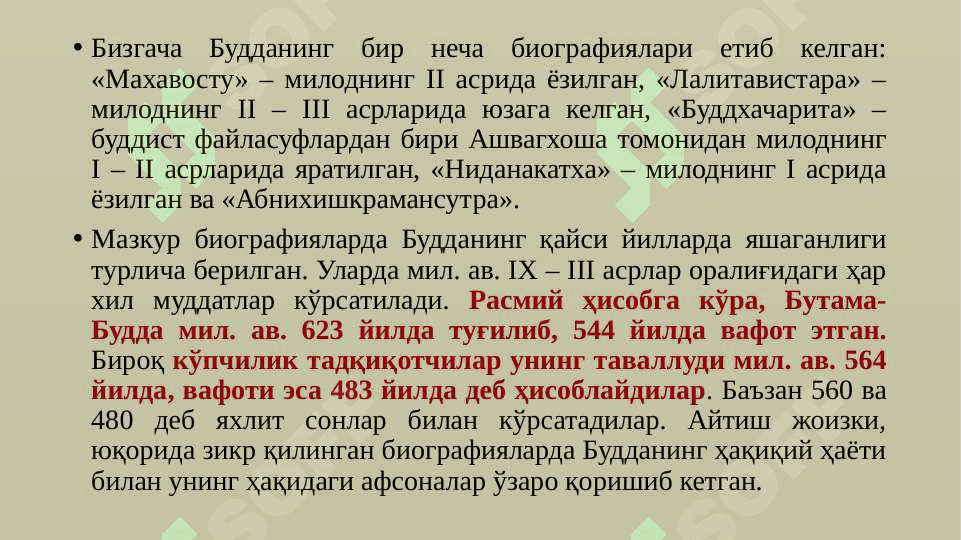 Jahon dinlari Buddaviylik 5