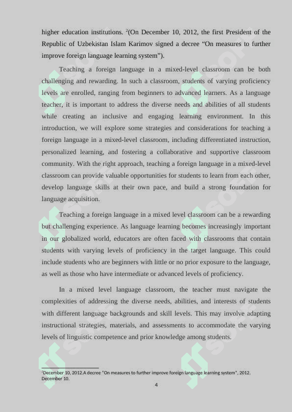Teaching a foreign language in the mixed level classroom 5