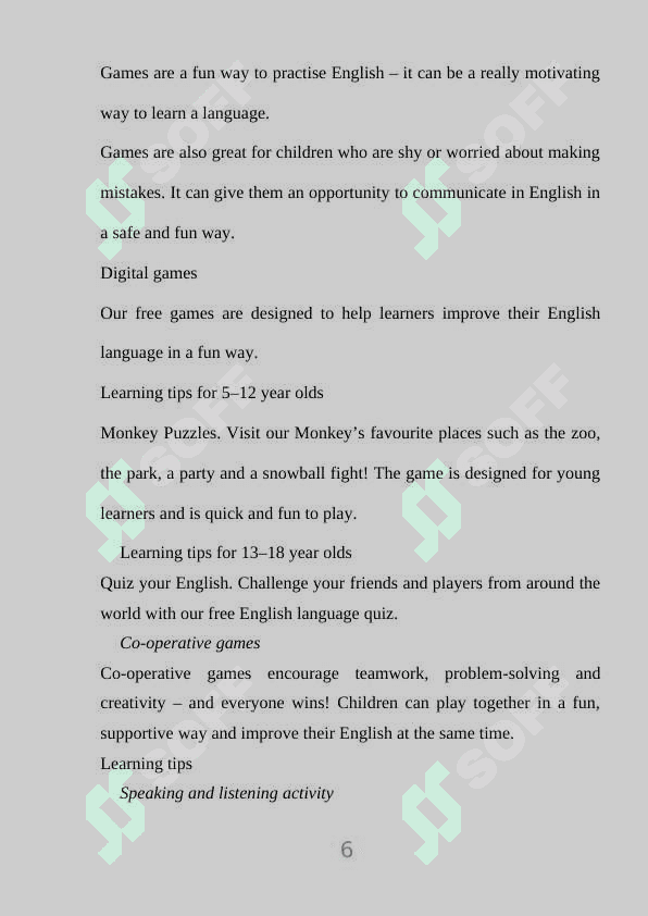 WAYS OF TEACHING  ENGLISH THROUGH GAMES TO LEARNERS 6