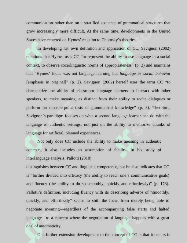 COMMUNICATIVE COMPETENCE AND ITS COMPONENTS 7