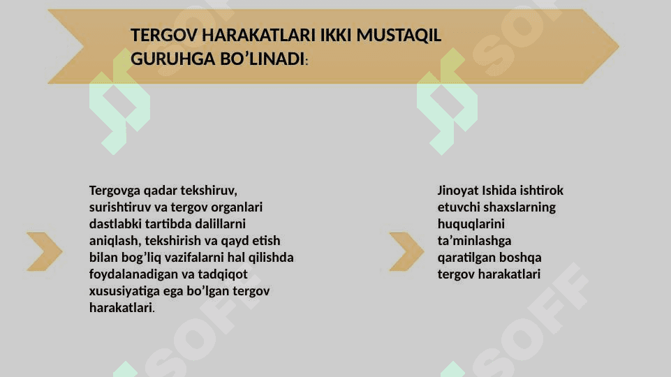 JPH. Tergov harakatlarini boshqa tergov harakatlaridan farqi 4