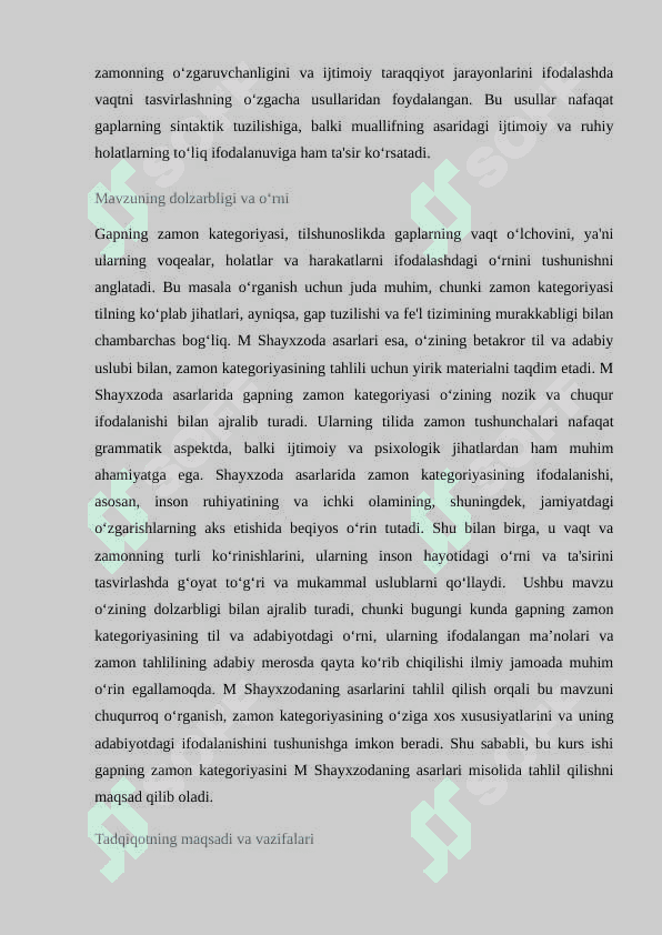 Gapning zamon kategoriyasi kurs ishi 4