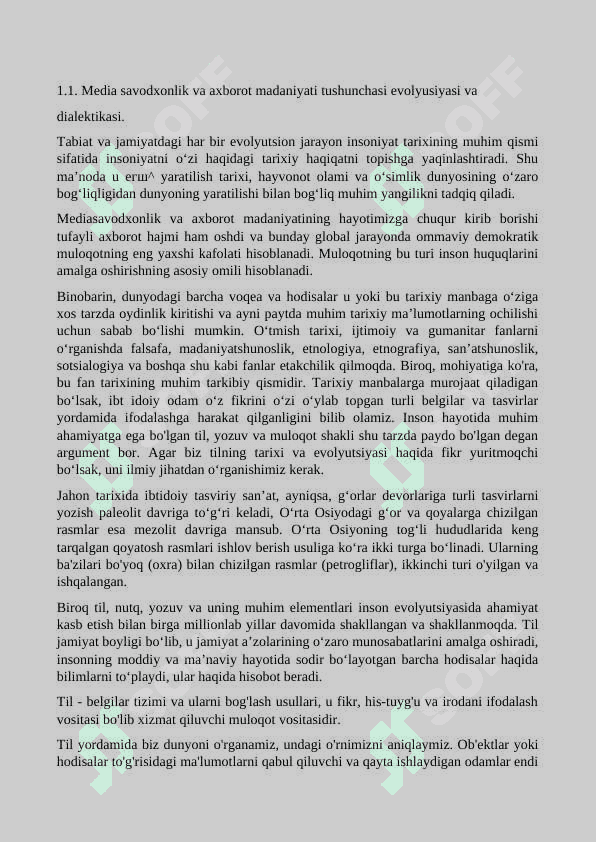 MEDIASAVODXONLIK VA AXBOROT MADANIYATI FANNING TARIXIY EVOLYUTSIYASI 3