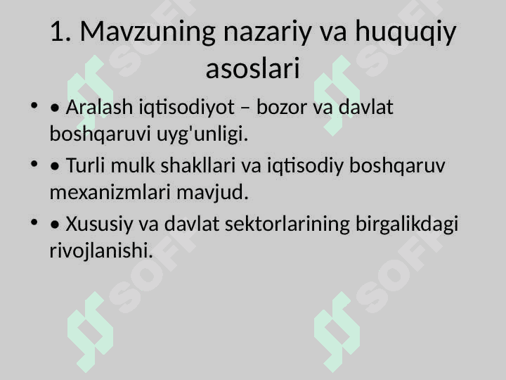 Aralash iqtisodiyot 2