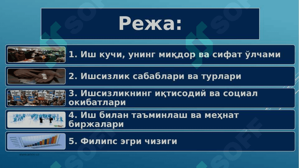 Ишсизлик тўғрисидаги турли хил назариялар 2