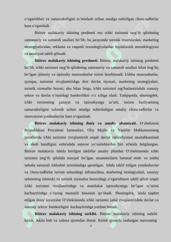 ICHKI TURIZMNI TARG’IB QILISHNING ZAMONAVIY VA SAMARALI USULLARI 7