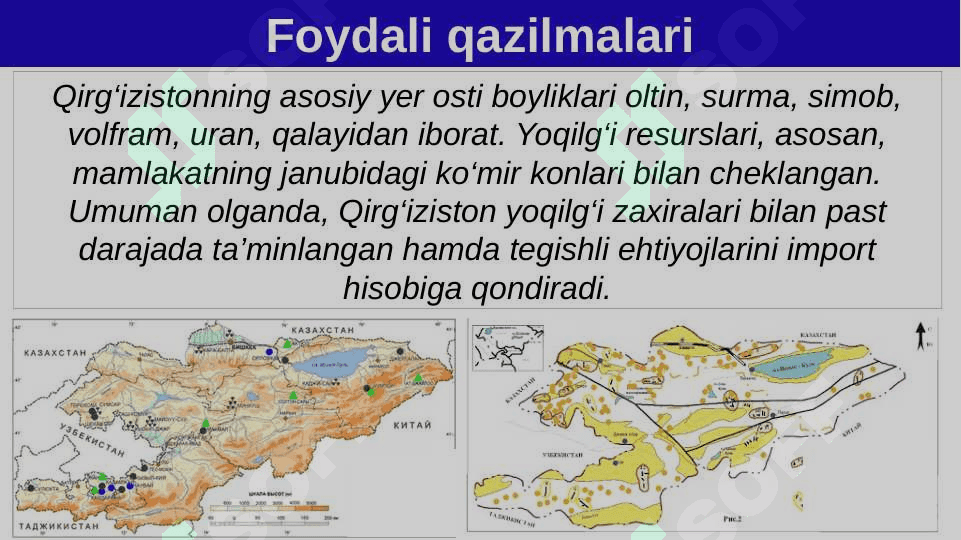 Qirg'iziston Respublikasi 9-sinf geografiya 6
