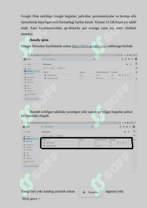Google Apps platformalarida ishlash 4