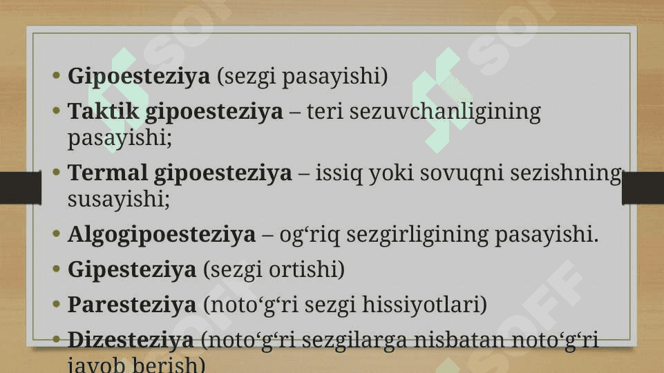 Sezgi Buzilishlari 3
