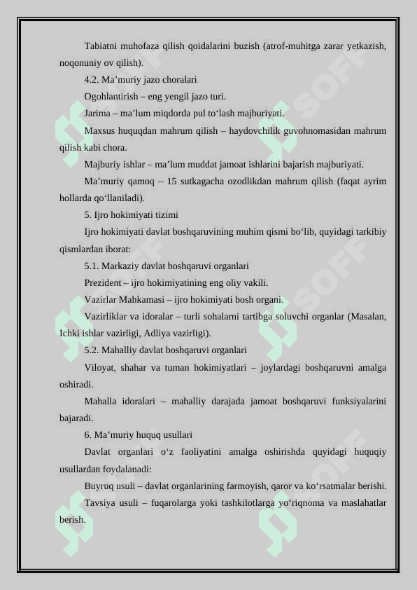 Umumiy ma’muriy huquqga kirish 5