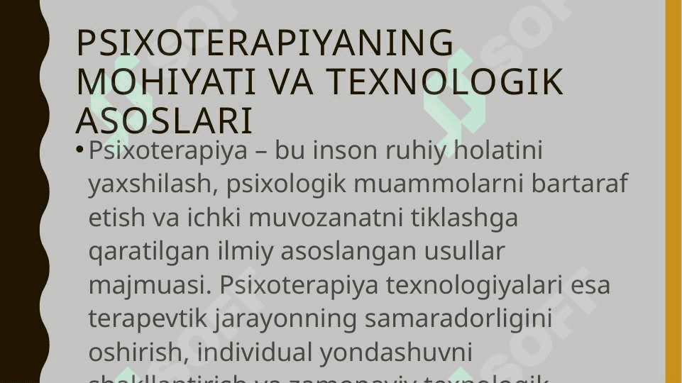 Psixoterapiya texnalogiyalari 2
