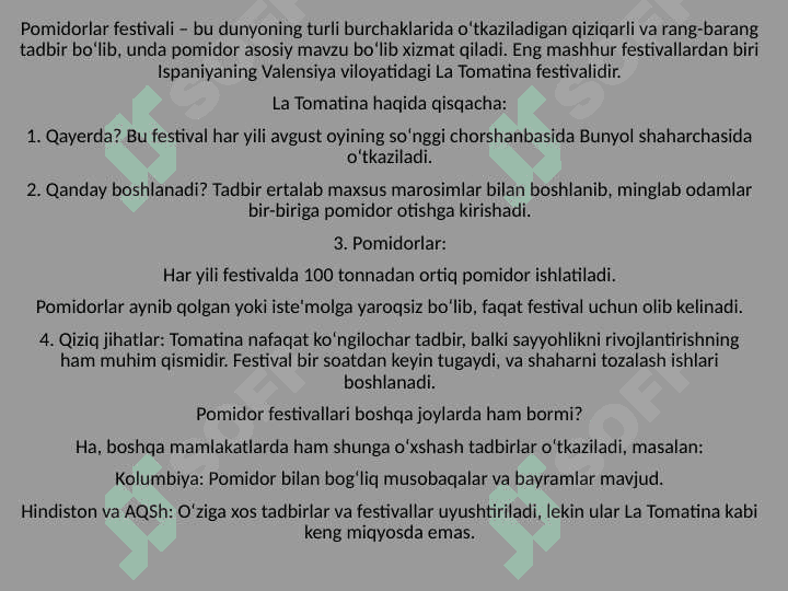 Ispaniyadagi festivallar 2