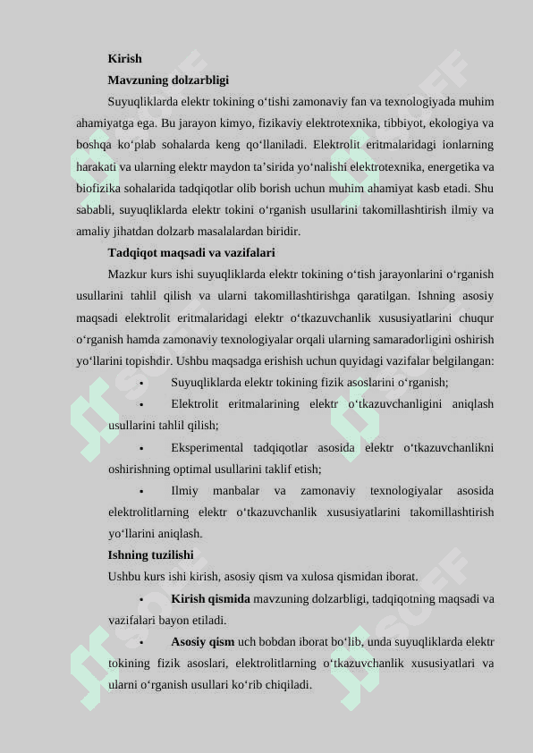 Suyuqliklarda elektr tokini o‘rganish usullarini takomillashtirish 2