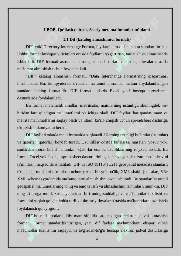 DIF - Directory Interchange Format 4