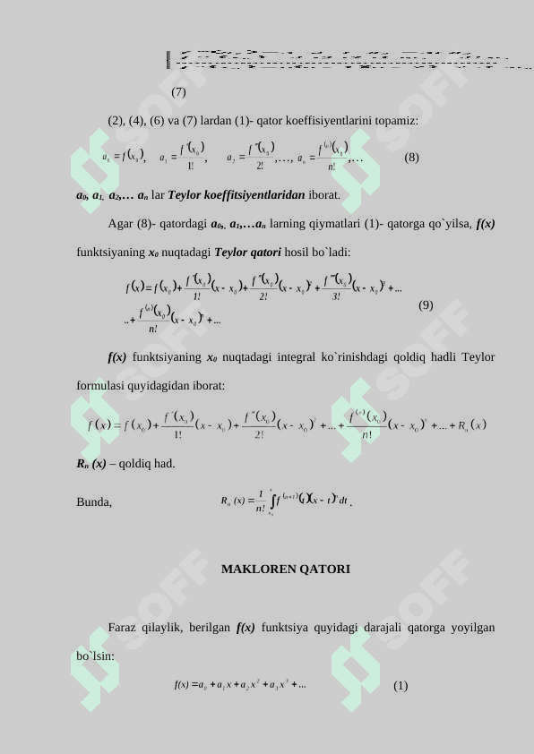 Teylor formulasi 3