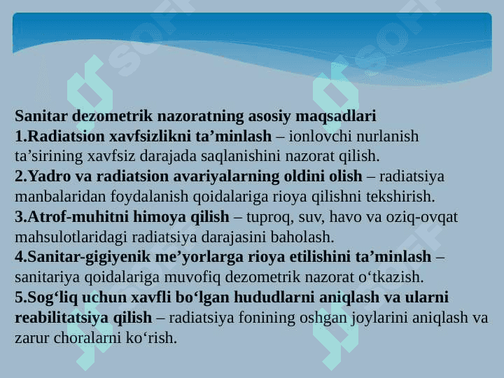 Sanitar dezometrik nazorat 5