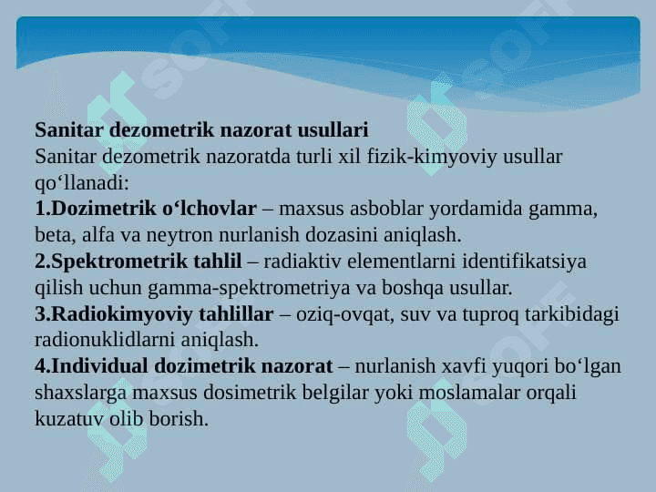 Sanitar dezometrik nazorat 7