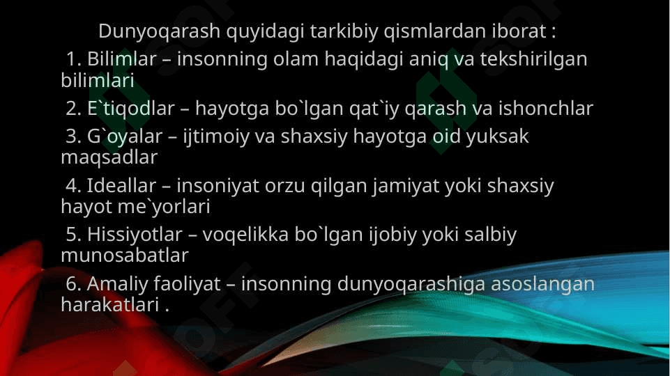 Dunyo qarashning mohiyati 4