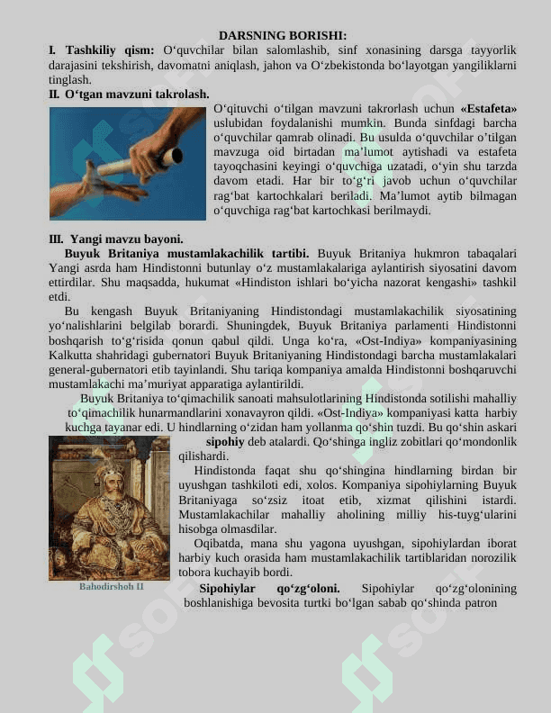 MAVZU: 1800-1870-YILLARDA HINDISTON 2