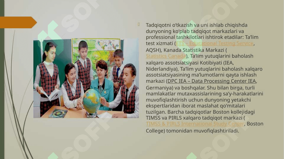 TIMSS xalqaro baholash dasturi mazmuni 4