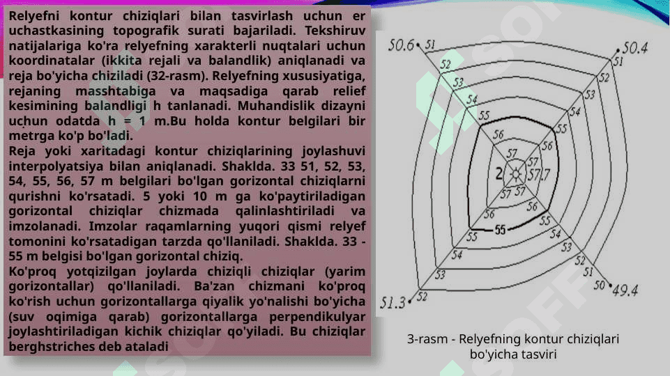 (1-mavzu)Joy rel`efini topografik karta va planlarda poprichniklanishi. 8