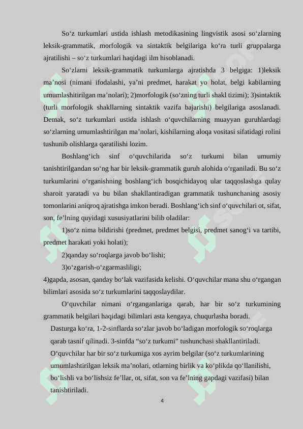 ONA TILI DARSLARIDA SO`Z TURKUMLARINI O`TISH USULLARI 4