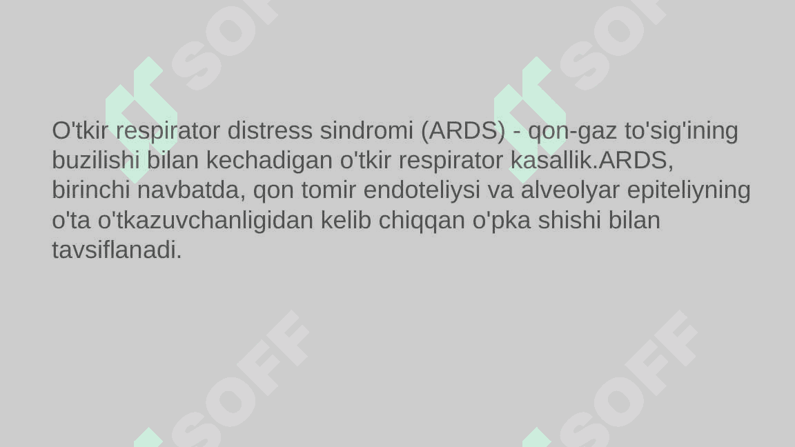 O'tkir respirator distress sindromire 3