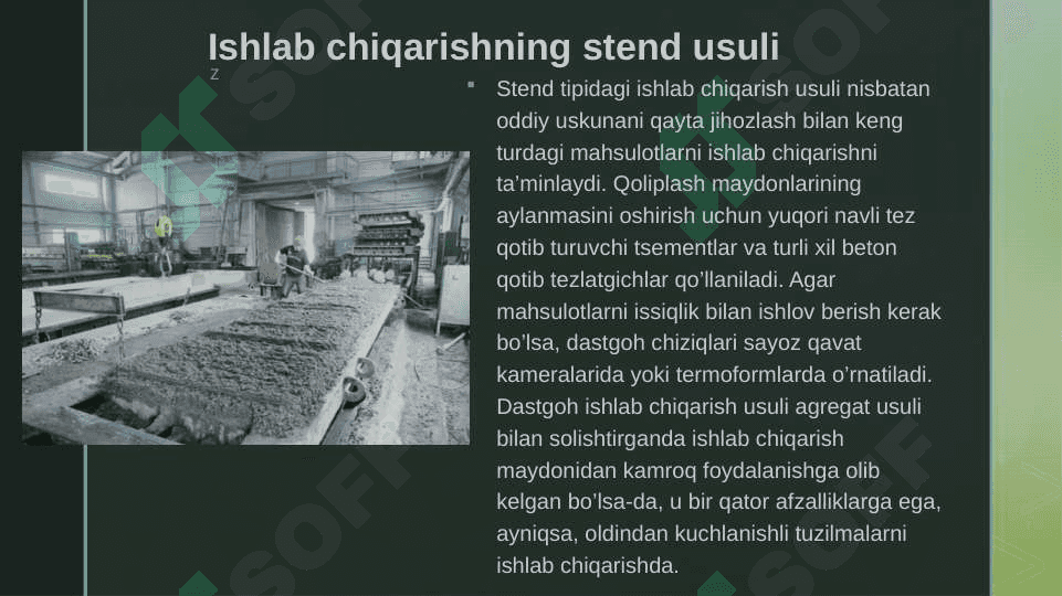 Beton mahsulotlarini stend usulida tashkil qilish 2