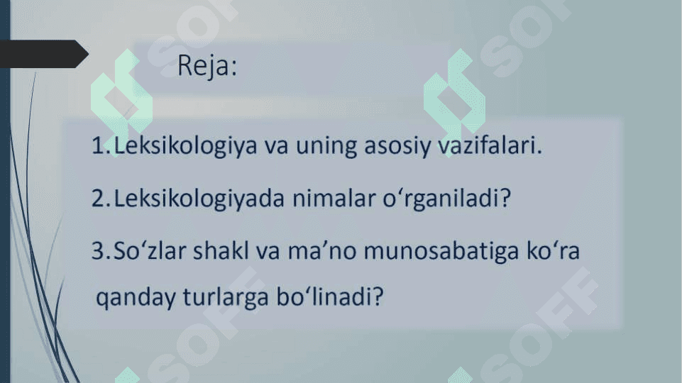 Leksikologiya. So'z ma'nosining ko'chish yo'llari. 2