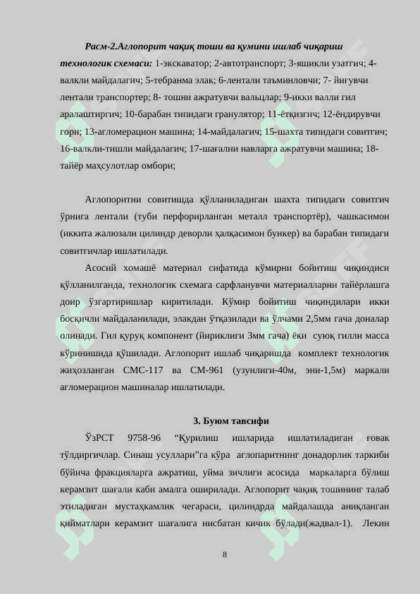 Agloporit ishlab chiqarish texnologiyasi 8