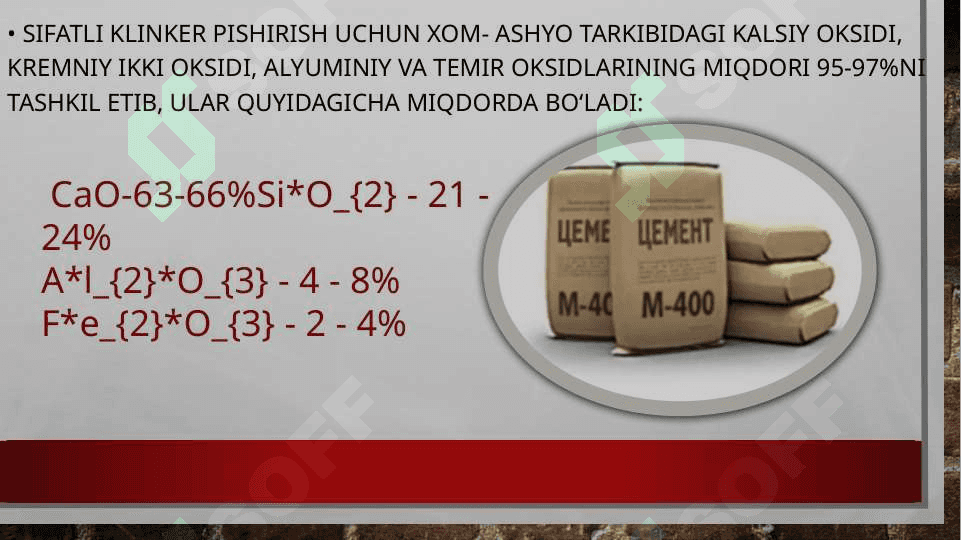 Portlandsement tasnifi xom ashyosi 3