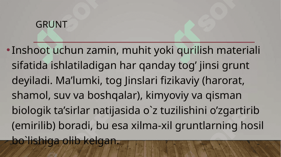 Suv gruntlari 3