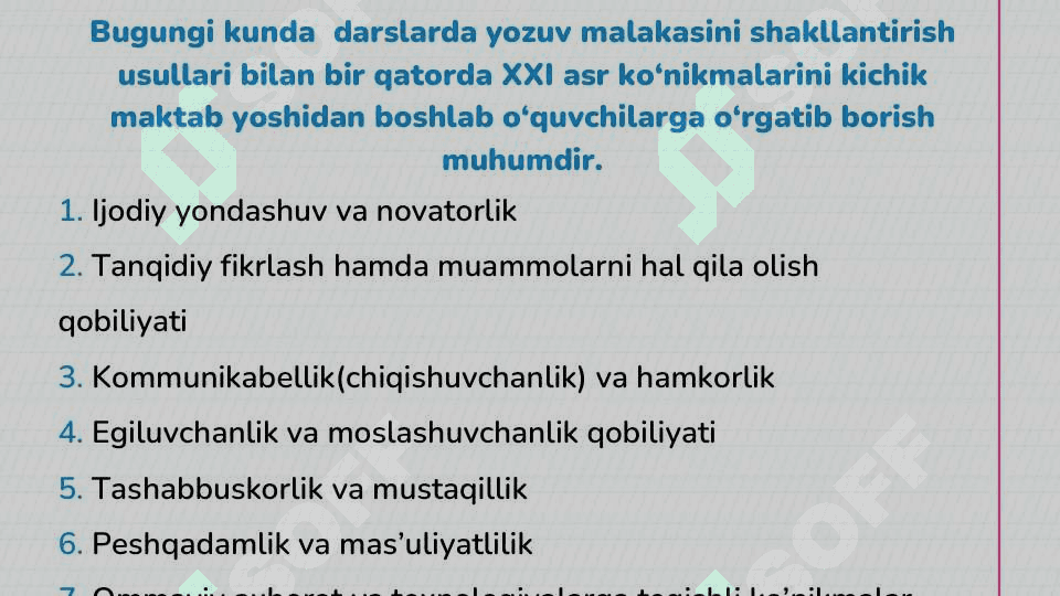 Boshlang‘ich sinflarda o‘qitishning zamonaviy metodikasi 6
