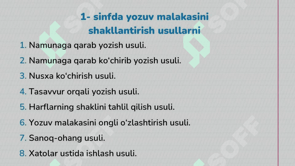 Boshlang‘ich sinflarda o‘qitishning zamonaviy metodikasi 8