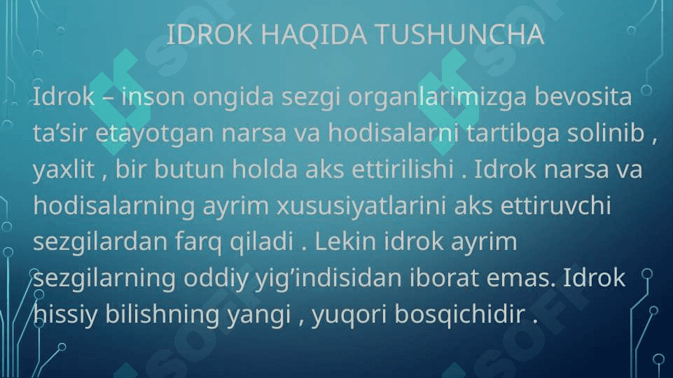 Idrok murakkab psixik jarayon sifatida 3