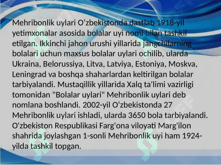 Mehribonlik  uylaridagi ijtimoiy-pedagogik faoliyat.bos 6