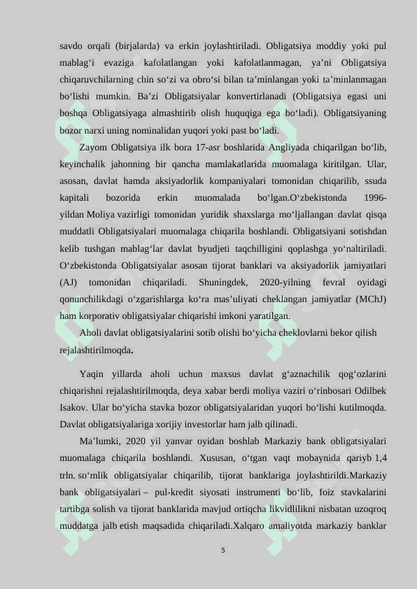 Davlat obligasiyalari 5