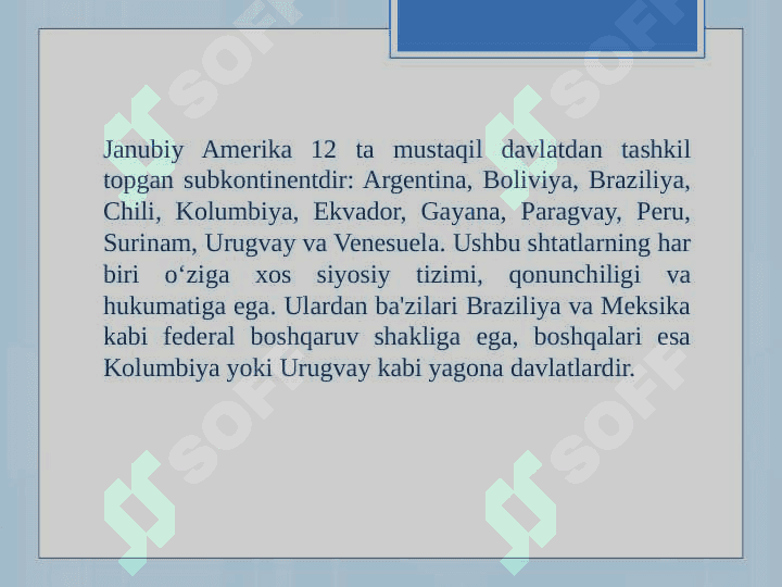 Shimoliy Amerika davlatlari geografiyasi 6