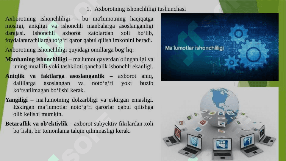 Axborotning ishonchliligi va tekshirish usullari 3