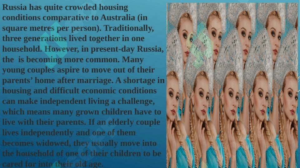 Men and women, family members in Russia 3