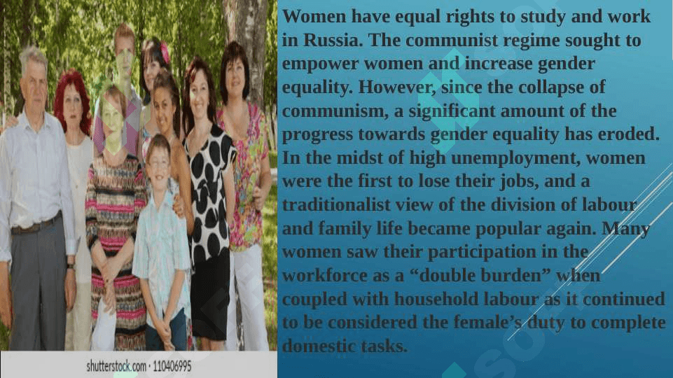 Men and women, family members in Russia 4