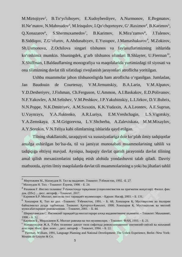 MUSTАQILLIKDАN KEYINGI YILLАRDА О‘ZBEKISTОNDА  LISОNIY VАZIYАT 5