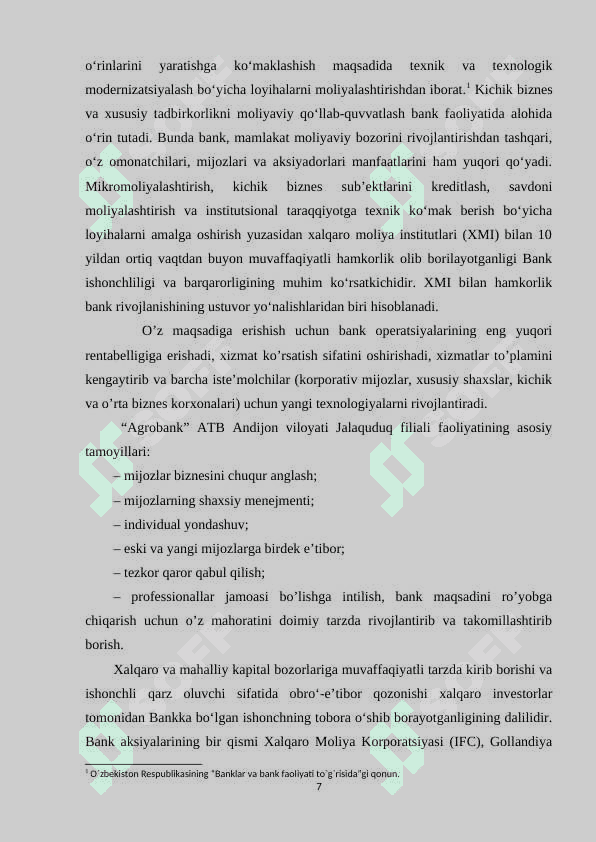 “Agrobank” ATB Shahrixon  filiali 6