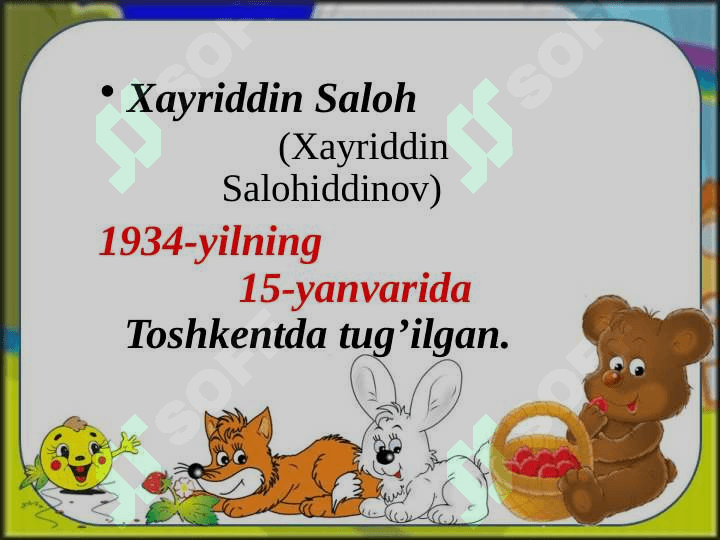 Xayriddin Saloh. Yulduzlar afsonasi 2