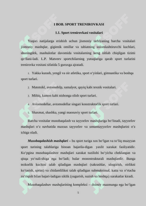 SPORT TRENIROVKASI 5