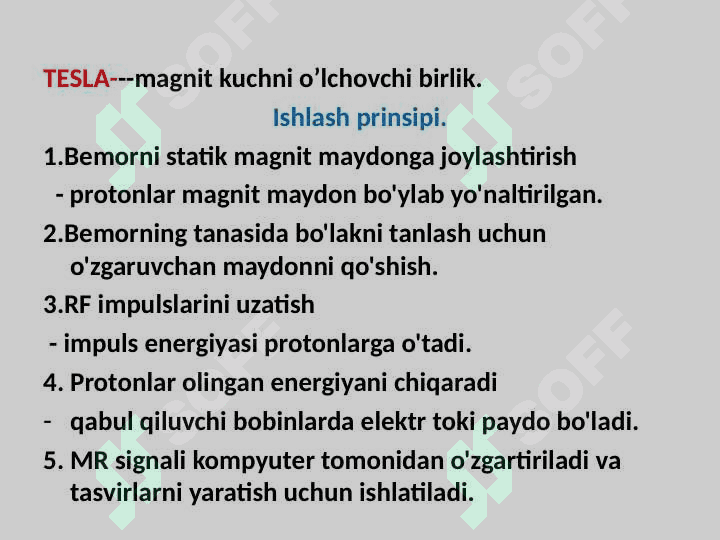 Magnit rezonans tomografiya va Sonografiya asoslari. 6