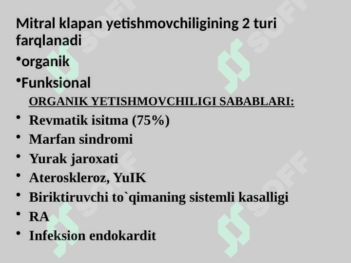 YURAK ORTTIRILGAN NUQSONLARI 8