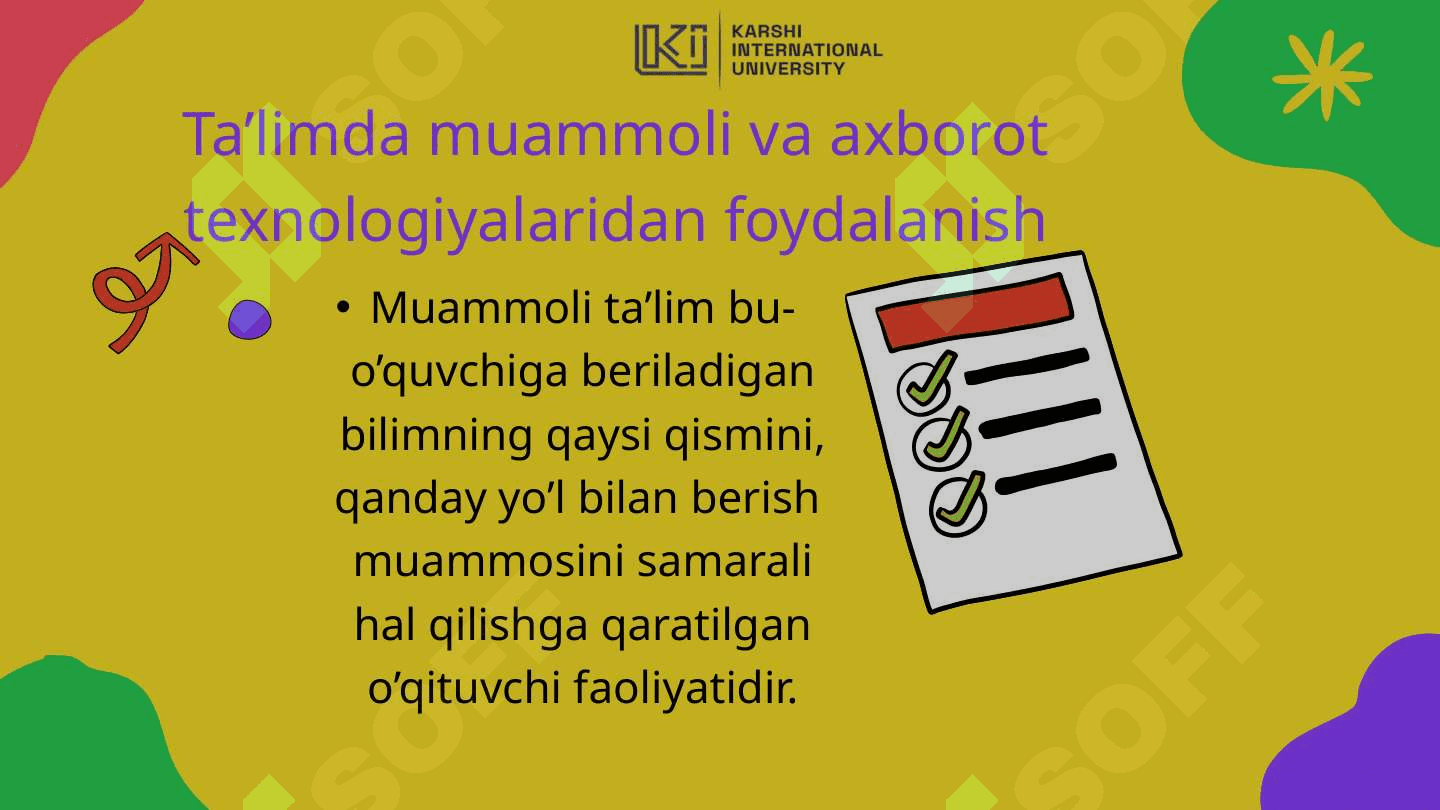Ta’limda innovatsion pedagogik texnologiyalar 7
